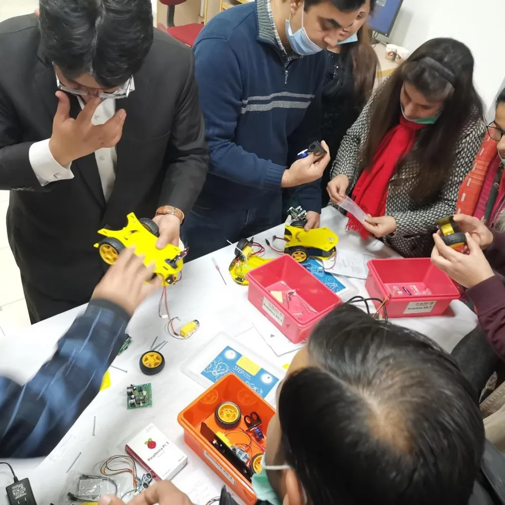 Collaborative robot building session
